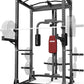 BEKING Power Cage, 2000LBS Power Squat Rack with LAT Pulldown, 2.36" ×2.36" Multi-Functional Squat Cage with Pulley System and More Training Attachments for Home Gym