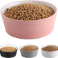 Pink Dog Bowl Ceramic for Medium Large Breed, Heavy Weighted Dog Food Water Dish, 8 in Non - Slip Modern Cute Extra Big Porcelain Pet Bowl Maze Wide Mouth