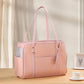 Fashion Dog Carrier Purse, Premium Leather Cat Carrier Bag, Airline Approved Soft Sided Pet Travel Tote Bag with Pockets Pink
