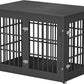 38 Inch Heavy Duty Dog Crate Furniture for Large and Medium Dogs, Decorative Pet House End Table, Wooden Cage Kennel Furniture Indoor, Black