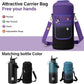 Insulated Water Bottle | Thickened Stainless Steel for Gym and Hiking with Straw, Carrier Bag, Handle Strap | BPA-Free 87 oz