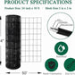 Black PVC Coated Welded Wire Fence 24 Inch x 50 Foot, 2 Inch x 3 Inch 16GA, Garden Border Fencing Roll Vinyl Coating Metal Wire Mesh for Yard Vegetable Plant Protection Poultry Netting