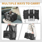‌Petsfit Airline Approved Pet Carrier for Small Cats, 16.5x8.6x11 TSA Approved Carrier, with Removable Dual-Sided Padding (2-Way Placement) - Fits Under Most Airplane Seats, Escape Proof (Black)