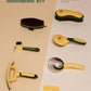 9PCS Horse Grooming Kit Curry Comb Sweat Scraper Horse Bathing Supplies Grooming Tools with Storage Bag Pasture Glow