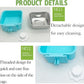kathson Crate Dog Bowl, Removable Stainless Steel Hanging Pet Kennel Cage Bowl Food & Water Feeder Coop Cup for Puppy, Cat, Rabbit,Guinea Pigs 2pcs Square(Blue,Green)