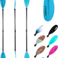 Adjustable Kayak Paddle with Carbon Shaft and PP Blade Available in 220-230/220-240/230-250cm Floating Lightweight Kayak Oars with Original Pattern