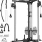 DONOW Cable Crossover Machine, Cable Fly Machine Home Gym System Workout Station with Dual Pulley System Pull-Up Bar Cable Bar and LAT Pull Down System