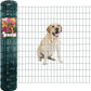 Green PVC Coated Welded Wire Fence 48 Inch x 50 Foot, 2 Inch x 4 Inch 14GA, Garden Border Fencing Roll Vinyl Coating Metal Wire Mesh Hardware Cloth for Yard Vegetable Plant Protection