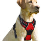 BARKBAY No Pull Dog Harness Front Clip Heavy Duty Reflective Easy Control Handle for Large Dog Walking(Red,XL)