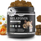 Melatonin for Dogs, Calming Chews with Valerian Root & L-Theanine for Sleep Aid & Emotional Support, Calming Treats for Stress Anxiety Relief - Thunder, Fireworks, Barking, Bacon Flavor, 90Ct