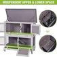 Rabbit Hutch Bunny Cage, Guinea Pig Cage Bunny Hutch Indoor, Wood Pet Cage with 4 Casters -2 Story & 2 Trays