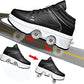 Double-Row Deform Wheel Automatic Walking Shoes Invisible Deformation Roller Skate 2 in 1 Removable Pulley Skates Skating Parkour
