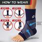 Sleeve Stars Ankle Brace for Women & Men, Ankle Wrap for Sprain, Compression Sleeve for Plantar Fasciitis Relief, Easy Customizable Support: w/ Removable Strap (Pair/M:10"-12"/Navy Blue)