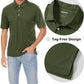MAGCOMSEN Men's Polo Shirts 3 Buttons Casual Work T Shirts Quick Dry Short Sleeve Golf Shirt Pique Jersey Outdoor Performance