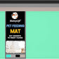 MateeyLife Dog & Cat Food Mat - Waterproof, Nonslip, Raised Edges, Silicone Tray for Messy Drinkers, 24"x16", Mint Green