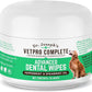 VetPro Complete Dr. Joseph's Advanced Dog Dental Wipes, 50 Count, Easy Teeth Cleaner for Dogs and Cats with Peppermint and Spearmint, Freshens Breath, Reduces Tartar
