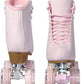 Roller Skates for Women or Men with Height Adjustable Rubber Stoppers Retro Suede Quad Roller Skates for Outdoor and Indoor