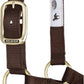 Weaver Equine Nylon Horse Halter, Triple-Ply Cheek Design, Original Non Adjustable Halters for Horses, Equine Tack,Average Size, Black
