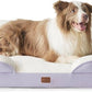 Bedsure L Plus Orthopedic Dog Bed for Large Dogs - Washable Dog Cat Bed Waterproof, L Plus Big Comfort Dogs Couch Sofa with Washable Removable Cover, Pet Bed with Nonskid Bottom, Lavender, 38"