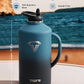 128 oz Stainless Steel Water Bottle with Handle and Carry Pouch, One Gallon Insulated Mug Tumbler with Straw Lid Spout Lid,Reusable Metal Water Bottle Jug Flask Cup,Keep Cold & Hot,Indigo Black