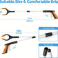 Grabber Reacher Tool - 32” Extra Long Foldable Gripper and Reaching Tool - Heavy Duty Pick Up Stick Grabbers for Seniors, Trash, Surgery Recovery Must Haves Gifts (Orange*2pc)
