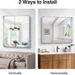 Silver Bathroom Mirror, 30x36 Inch Rectangular Framed Mirror, Large Wall Mounted Bathroom Vanity Mirror Over Sink for Bedroom,Restroom, Living Room, Hangs Vertically or Horizontally