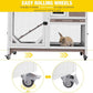 Aivituvin Rabbit Cage Indoor Outdoor Bunny Hutch on Wheels, 2 Story Wood Guinea Pig Cages with 2 Deeper Pull Out Trays