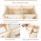 Wooden Hamster Platform and Dwarf Hamster House,Cute Syrian Hamster Tiny House Hideout,Large Balcony Lookout Holes,for Dwarf Gerbils and Mouse Mice Rat Other Small Animals(F)