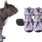 Spark Paws Dog Shoes, Waterproof Dog Boots for Medium to Large Dogs, Non Slip, Breathable Dog Booties and Paw Protectors - 4PCS Doggie Hiking Boots with Reflective Straps - Lilac, Size 1