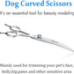 JASON 7" Curved Dog Grooming Scissors, Ergonomic Pets Cats Trimming Shears with Offset Handle and a Jewelled Screw for Right Handed Groomers, Sharp, Comfortable
