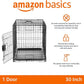 Amazon Basics Durable, Foldable Metal Wire Dog Crate with Tray, Single Door, 30 x 19 x 21 in, Black