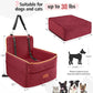 Dog Car Seat for Small Medium Dogs, Memory Foam Puppy Dog Booster Seat with Thick Cushion for Dogs Under 35lbs, Detachable Washable Pet Car Seat Travel Bed with Storage Pockets,2 Safety Belts