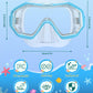 W WSTOO Kids Swim Goggles with Nose Cover,Snorkel Diving Swimming Mask for Youth 5-15,HD 3-Window Wide Vision Anti-Shattered Lens Anti-Fog&Leak