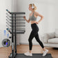 Walking Pad with Incline, 3 in 1 Under Desk Treadmill with Handle Bar Removable Desk Workstation & Device Holder, 3.5HP Foldable Treadmills with 300lbs Capacity for Home Office