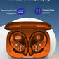 PocBuds Bluetooth Headphones Wireless Earbuds 80hrs Playtime Wireless Charging Case Digital Display Sport Ear Buds with Earhook Deep Bass IPX7 Waterproof Over-Ear Earphones for Phone Laptop Caramel