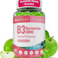 Niacinamide 500mg Gummies, Chewable Vitamin B3 Supplement with Resveratrol 500mg, High Potency Niacin for Antioxidant, Skin & Brain Health, Immune Support, Vegan Apple Flavor, 60 Count