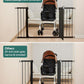 BABELIO 36-57" Extra Wide Baby/Dog Gate, Auto Close for The House, Stairs and Doorways, Pressure Mounted for Pet with Large Walk Thru Door, No Need Tools and Drilling, Black