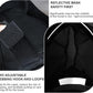 Luminous Horse Fly Mask with Long Nose, Ears, Full Face & Eye Protection - Full Mesh, Detachable Nose Cover, Fleece Padded Edging, Hook-and-Loop Straps with Webbing, Hanging Straps Black