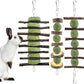 ERKOON Bunny Chew Toys, Rabbit Chew Toys for Teeth Grinding, Improve Dental Health, 100% Natural Apple Wood Timothy Grass Cake Treats for Rabbits Guinea Pigs Chinchillas Bunnies Hamsters (3 Pcs)