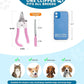 Pet Nail Clippers and Trimmers for Dogs and Cats, Professional Grooming Tool with Safety Guard, Sharp Blades, Free Nail File, Avoid Overcutting, Suitable for Small and Large Pets (Pink)