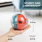 PrimePets Dog Treat Ball, Adjustable Food Dispensing Interactive Toys, Slow Feeder Treat Ball, 4.8'' Green/Red