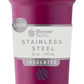 BlenderBottle Sport Sleek Insulated Stainless Steel Shaker Bottle with Wire Whisk, 25-Ounce, Raspberry – Protein Shakes & Hydration for Athletes & Fitness Enthusiasts, Easy Mixing, Slim Easy to Hold, Keeps Drinks Cold, Lockable Lid