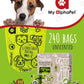 Compostable Dog Poop Bags, Cornstarch Eco-Friendly, HOME COMPOST NF T 51-800, 240 Count, Large Size Bag 9x13 Inches, 16 Unscented Refill Rolls, Leak-proof, Plantbased, GM-Free Corn (Green)