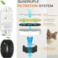 Cat Water Fountain Filters for 108/3.2L& 4L/134oz Stainless Steel Pet Water Dispenser Fountain Filters (6 Filters& 6Sponges) (9 Filters& 9 Sponges)