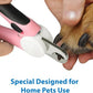 Flexzion Dog Cat Nail Clipper and Trimmer, Pet Toe Claw Scissor Grooming Tool with Stainless Steel Blades File Easy Grip Handle Safety Guard Avoid Overcutting for Small Medium Large Breed Puppy, Pink