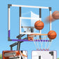 TONBUX Basketball Hoop Outdoor 44/48 Inch Shatterproof PC Backboard, 5.25-10FT Stepless Adjustable Height, Portable Basketball Hoop for Kids/Teens/Adults in Backyard, Driveway and Indoor