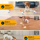 Interactive Dog Toys, Automatic Moving and Rolling LED Light Up Dogs Ball with Rope, Motion-Activated Wicked Ball for Small Medium Pup, Stimulation Toy for Boredom Relief