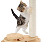 Made4Pets Cat Scratching Post Cat Scratcher Kitten Toys for Indoor Cats Wooden Ball Track Two-Layer Modern Sisal 17.7" Tall Scratch Post Interactive Toy with Dangling Ball