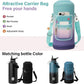 Insulated Water Bottle | Thickened Stainless Steel for Gym and Hiking with Straw, Carrier Bag, Handle Strap | BPA-Free 87 oz