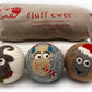 Fluff Ewes Wool Dryer Balls 3 Pack Premium New Zealand Wool Laundry Balls for Dryer, No Static Dryer Balls Laundry Reusable, XL Christmas Dryer Balls, Holiday Dryer Balls - Sheep in Heavenly Peace